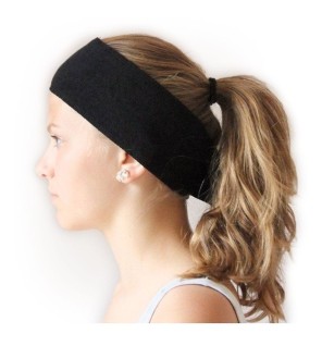 SP Badstof bandeau zwart met velcro sluiting