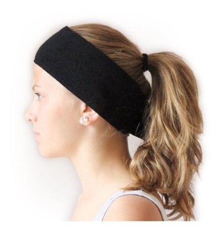 SP Badstof bandeau zwart met velcro sluiting